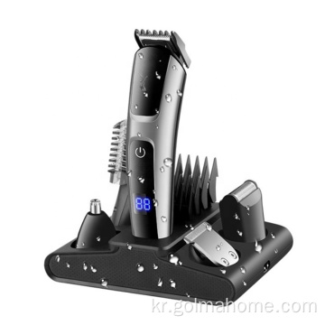 남성용 방수 정리 키트 5 in 1 hair clipper 남자 손질 세트 바디 수염 머리 트리머